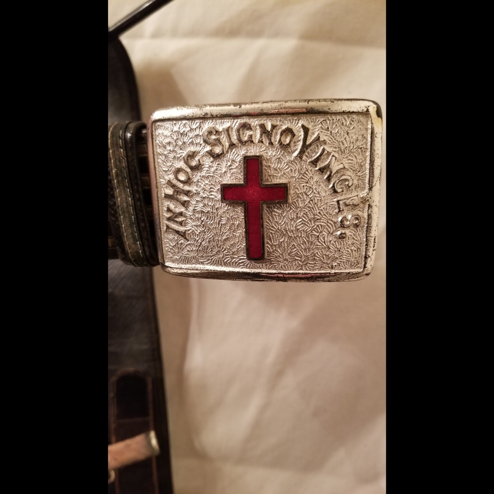 1890-1910 Men's Templar regalia belt